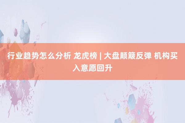 行业趋势怎么分析 龙虎榜 | 大盘颠簸反弹 机构买入意愿回升