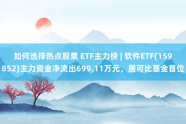 如何选择热点股票 ETF主力榜 | 软件ETF(159852