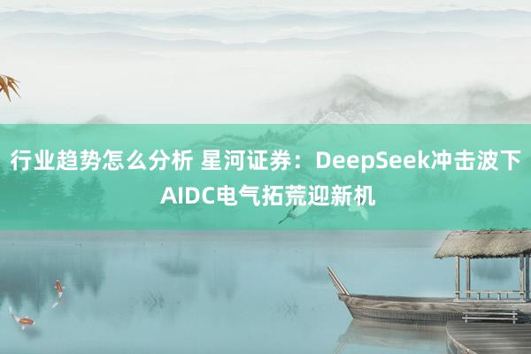 行业趋势怎么分析 星河证券：DeepSeek冲击波下 AID