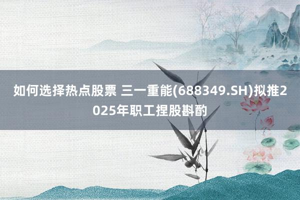 如何选择热点股票 三一重能(688349.SH)拟推2025